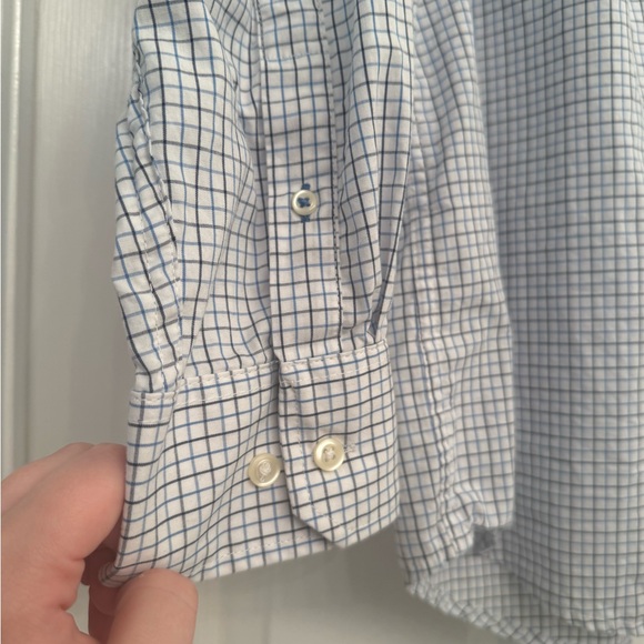 Izod Men's L Blue Checkered Shirt - Picture 3 of 5
